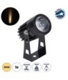 GLOBOSTAR® SPOTTOLA 90631 Σποτ Φωτισμου LED 1W 110lm 10° DC 24V Αδιάβροχο IP65 Θερμό Λευκό 2700K Dimmable - Bridgelux SMD Chip - Γκρι Ανθρακί - Μ5 x Π5 x Υ9cm - 3 Χρόνια Εγγύηση